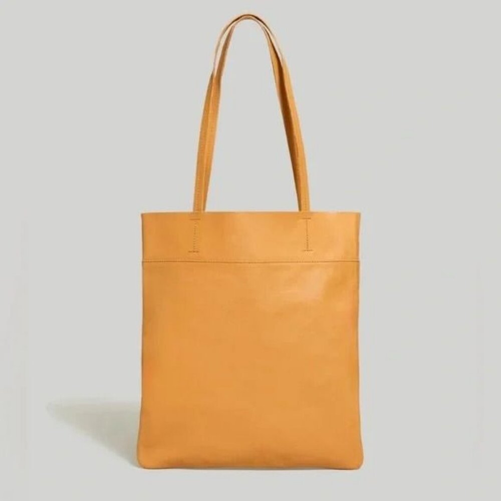 Madewell Tote The Magazine Brown Leather Bag Purse